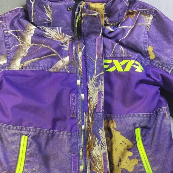 FXR Outdoor Child Squadron Jacket size 6 purple with outdoor design - Picture 10 of 13